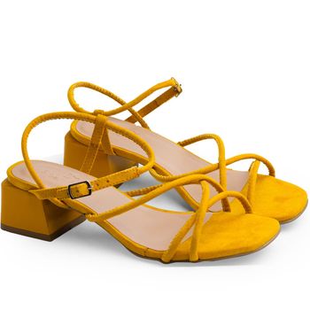 sapato mostarda feminino